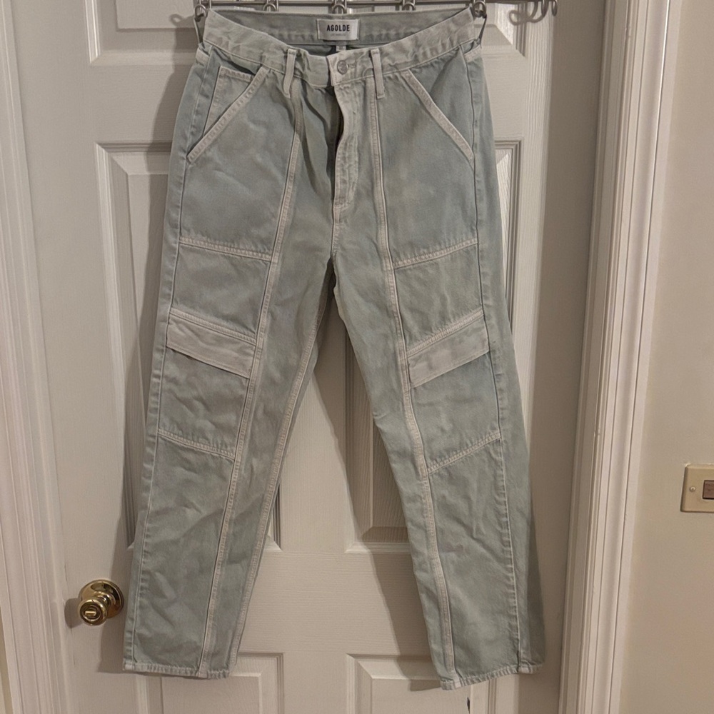 Agolde Light Gray Cargo Pants